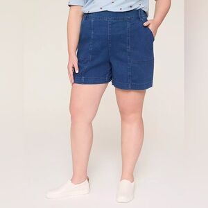 Lane Bryant Dark Blue Women's Pull On Shorts